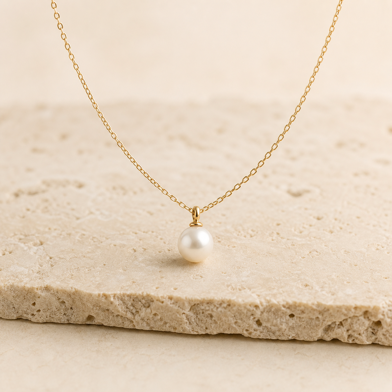 Solitaire Pearl Pendant